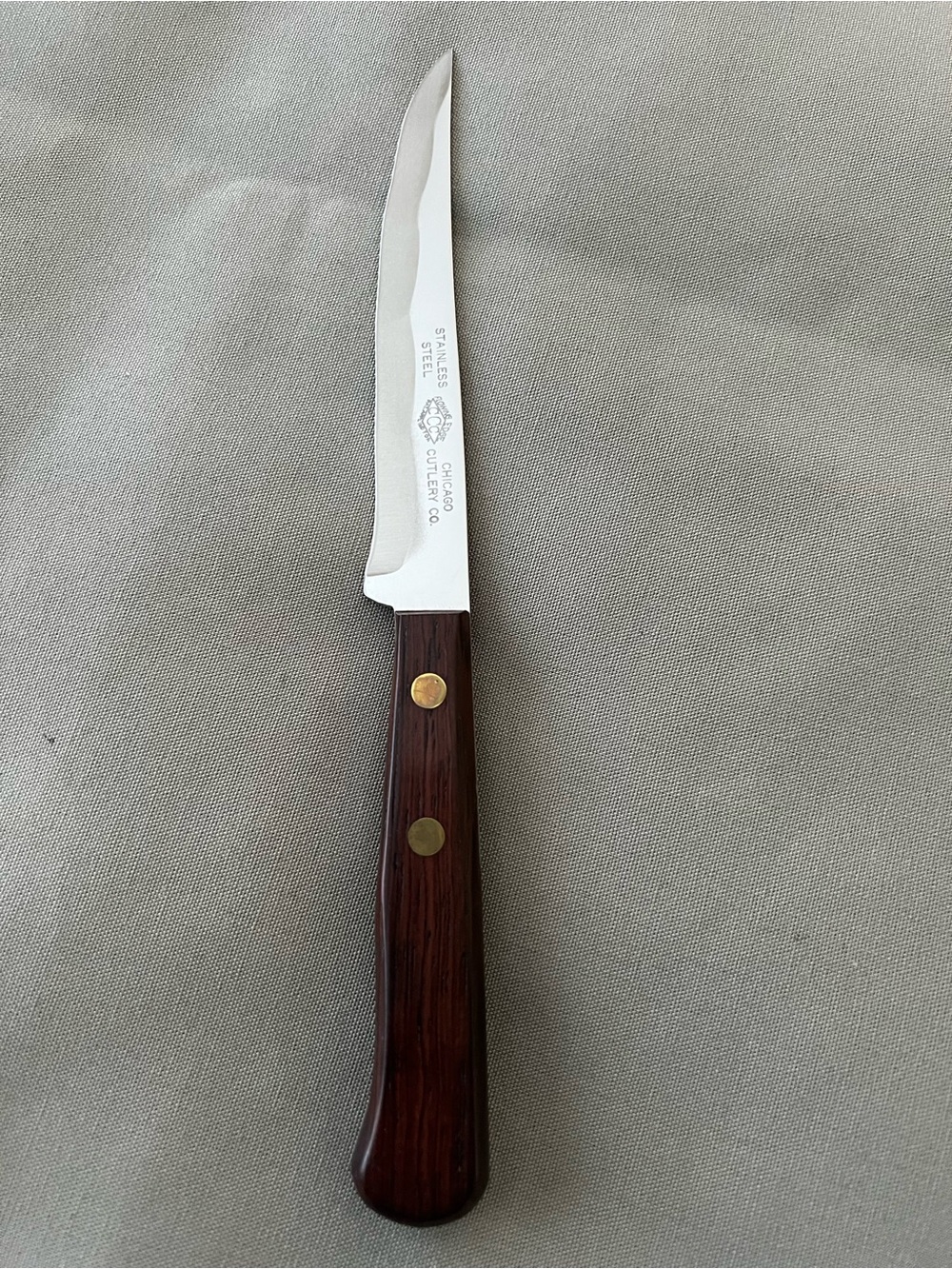Vintage Chicago Cutlery 72B 6” Knife USA Walnut Handle NEW Old-Stock